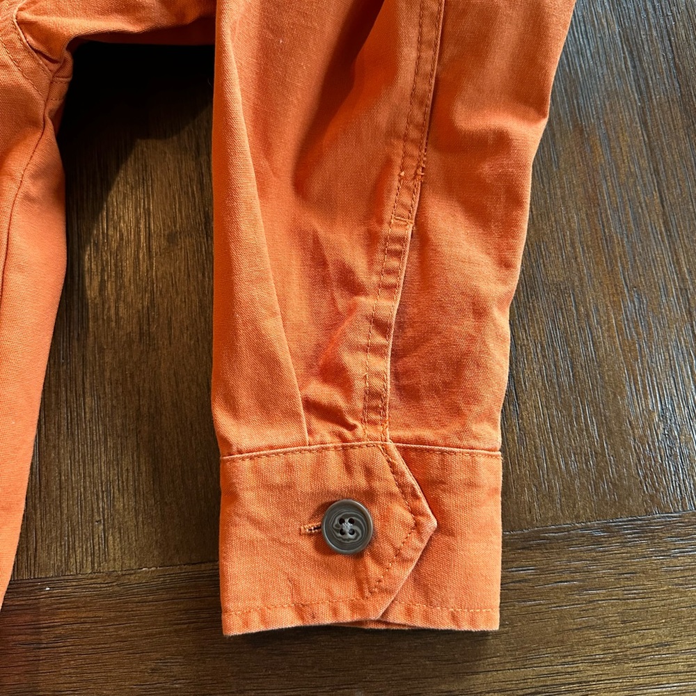 NWT wild fable cropped orange utility jacket with brown corduroy collar … - Picture 4 of 7
